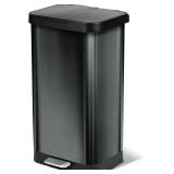Glad Stainless Steel Step Trash Can, 20 Gal