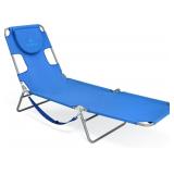 Ostrich Chaise Lounge 72x22" Blue