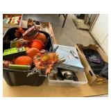 Holiday decor, sander, drum sticks, guitar case