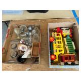 Fischer price Toys, glass ware, figurines