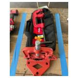 Husky pipe cutter, pipe vise