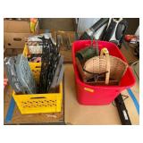 Sound bar, baskets, Halloween decor