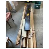 Assorted trim boards and shelf