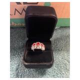 Ladies.925 Silver Inlaid Size 6 Ring