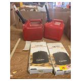 Gas Cans + Bonfire Shelters