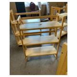 Wooden folding shelf