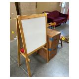 File cabinet, chair, stand
