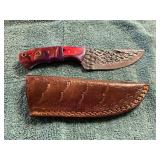 Damascus Knife With Sheath