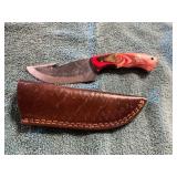 Damascus Knife With Sheath