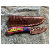 Damascus Knife With Sheath