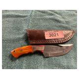 Damascus Knife With Sheath