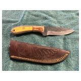 Damascus Knife With Sheath