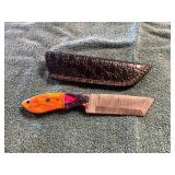 Damascus Knife With Sheath