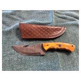 Damascus Knife With Sheath