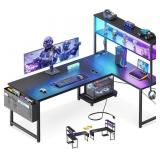 ODK 53" L-Shaped Gaming Desk with Shelves