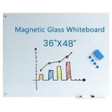 Magnetic Glass Writeboard 48x36 Whiteboard