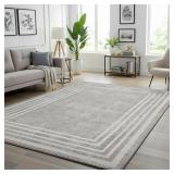 Sasha Area Rug, Damson Gray, 6
