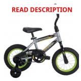 Huffy 12 in Rock It Kids Bike, Grey Mat/Lime