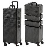 4-in-1 Rolling Makeup Case with Wheels