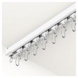 Ceiling Curtain Track White 6-9 ft Rail