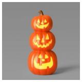 19.75" Lit Triple Stacked Pumpkin Prop
