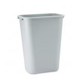 10.25 Gal Gray Plastic Rectangular Trash Can