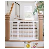 Cumbor 30-48 in Baby Gate for Stairs, White