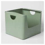 Metal Bin Large Open Front Green - Brightroom