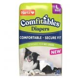 Hartz Comfitables Dog Diapers, Large 26 Count