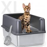 WoofiGo Enclosed stainless steel litter box