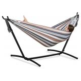 PNAEUT Double Hammock with Stand Outdoor