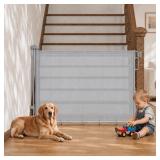 Cumbor 27-40" Retractable Baby Gate, Gray