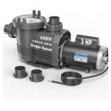 AQUASTRONG Pool Pump 3 HP 220V, 10032GPH