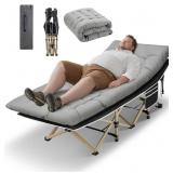 HABUTWAY Folding Camping Cot 600lbs, Grey