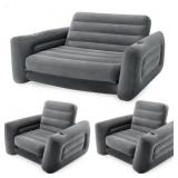 Intex Inflatable Sofa Set, Dark Gray