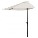 Pure Garden 9ft Half Umbrella, Champagne Shade