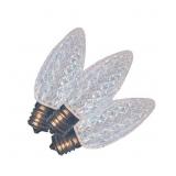 2ct Holiday Bright Lights LED C9 Cool White bulbs