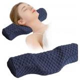 Cervical Neck Pillow for Pain Relief (Blue)
