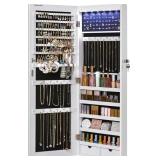 SONGMICS Hanging Jewelry Cabinet LED Lights