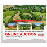 ONLINE AUCTION - 9.6 +/- Acres, 30 X 50 Metal Shop, Development Opportunity 