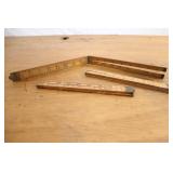 3 Antique Boxwood Folding Rules