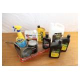 Engine Oil, Funnel, Varsol, Paint Stripper