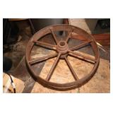 Antique 16' Steel Wheelbarrow Wheel