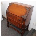 Antique Oak Fall Front Bureau