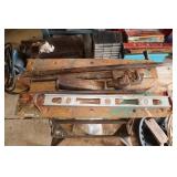 Pipe Wrench, Wedge, 2 Wrecking Bars, Level