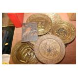 Vintage Brass Wall Plaques