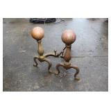 Brass Fireplace Andirons