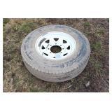 Goodyear Wrangler SR Trailer Tire on Rim