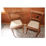 Pair of Antique Oak Side Chairs