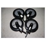 Swivel Castors (4) & Hockey Pucks (12)